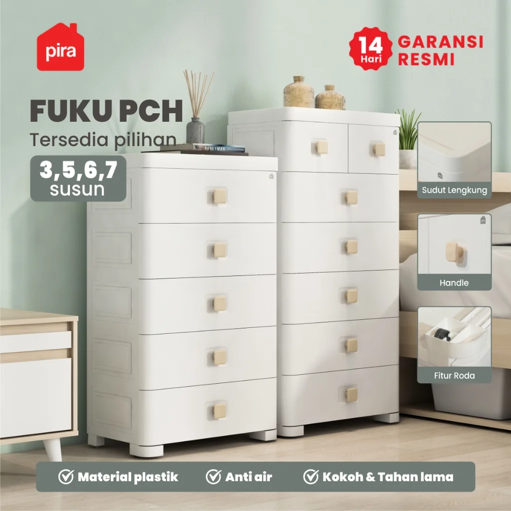 PIRA METROPOLIS - FUKU PCH Lemari Laci / Laci Plastik / Lemari Susun Plastik / Lemari Bayi / Lemari Pakaian Anak